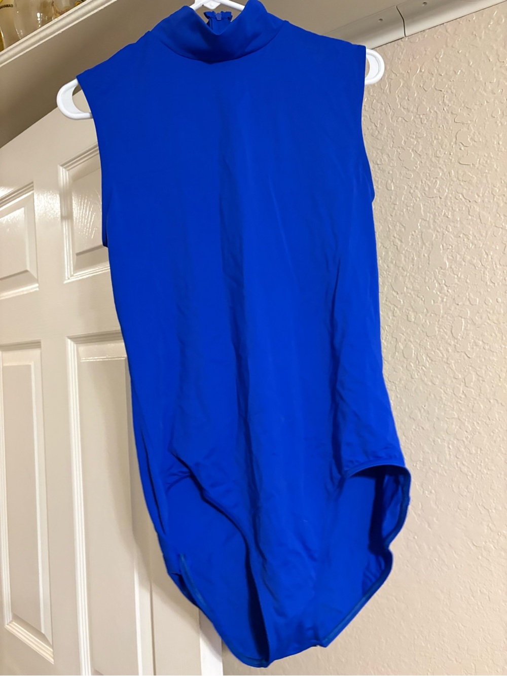 Women’s Blue Sleeveless One-Piece Bodysuit/Leotard